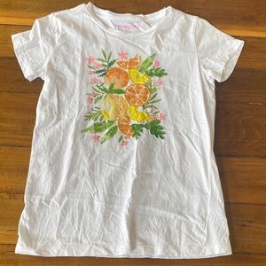 Crewcuts White Tee with Colorful Fruit Design